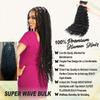 AIVICO Super Wave Bulk Human Hair 100% Unprocessed Brazilian Virgin Human Hair Extensions Bundles for Braiding Hair Wet and Wave Micro Human Hair(1Pack-4PCS, 18inch Natural Black) view 4