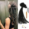 0.4cm & 0.6cm Width, 4-14 Inches10, 30, 60, 100 Strands Options 100% Real Human Hair Dreadlock Extensions for Men/Women/Kids, Handmade Permanent Loc Extension Bundles (0.6cm, 6inches, 100Strands) view 1