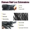 0.4cm & 0.6cm Width, 4-14 Inches10, 30, 60, 100 Strands Options 100% Real Human Hair Dreadlock Extensions for Men/Women/Kids, Handmade Permanent Loc Extension Bundles (0.4cm, 8inches, 60Strands) view 2