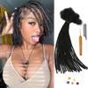 0.4cm & 0.6cm Width, 4-14 Inches10, 30, 60, 100 Strands Options 100% Real Human Hair Dreadlock Extensions for Men/Women/Kids, Handmade Permanent Loc Extension Bundles (0.4cm, 14inches, 30Strands) view 1