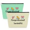 2PCS Teacher Paraprofessional Gifts Makeup Bag Paraprofessional Appreciation Gift for Paraeducator Teaching Assistant 2 Pack Cosmetic Pouch Travel Teachers Day Birthday Present Para Cosmetic Bag view 1