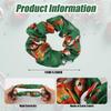12PCS Christmas Hair Scrunchies, 4.3 Inch Santa Claus Xmas Tree Gingerbread Man Reindeer Patterns Elastic Hair Ties Christmas Ponytail Holders Hair Accessories for Women Girls (6 Styles) view 2