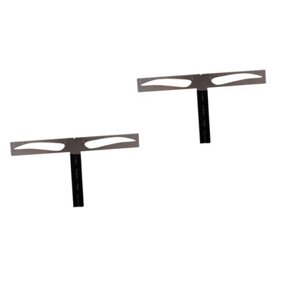 Beavorty 2pcs Eyebrow Stencil Kit Ruler Women Makeup Tool Eyebrow Drawing Tool for Beginners