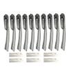 FOMIYES 3sets Foldable Eyebrow Trimmer Stainless Steel Replaceable Blades Portable Makeup Tool for Precise Eyebrow Shaping Lightweight and Easy to Clean Black view 4