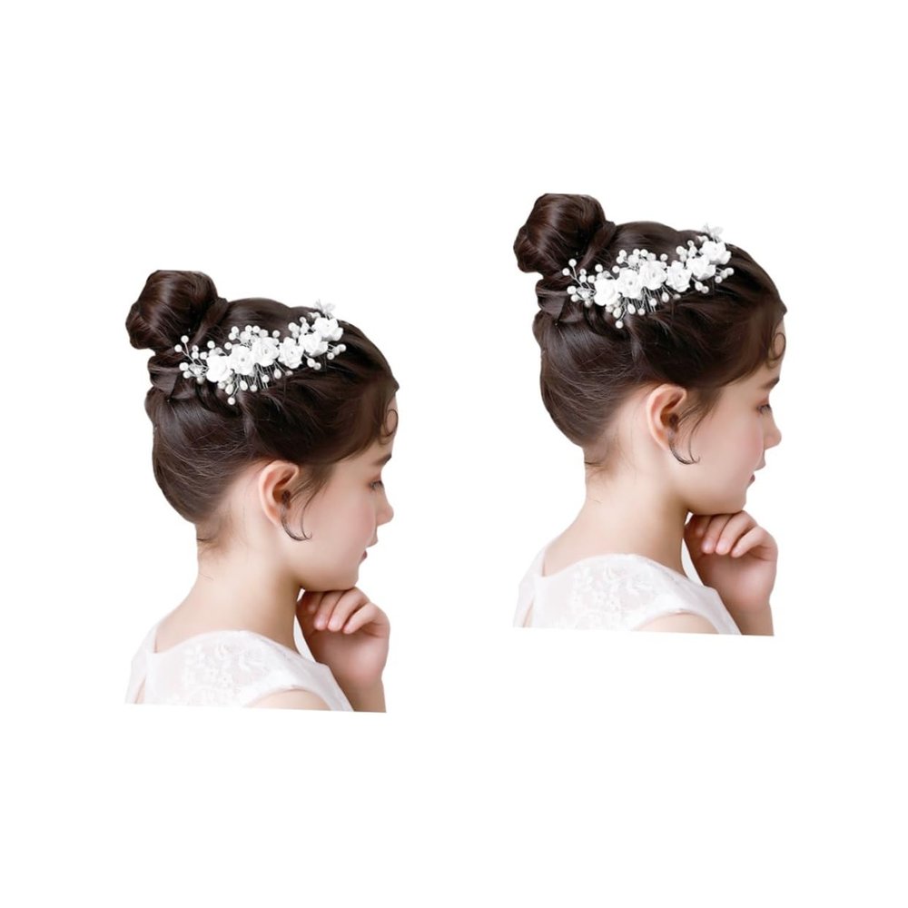Abaodam 2pcs Fashion Hair Comb Crystal Accents Elegant Bridal Hair Accessory for Weddings and Special Occasions Leaf Design for Brides and Parties