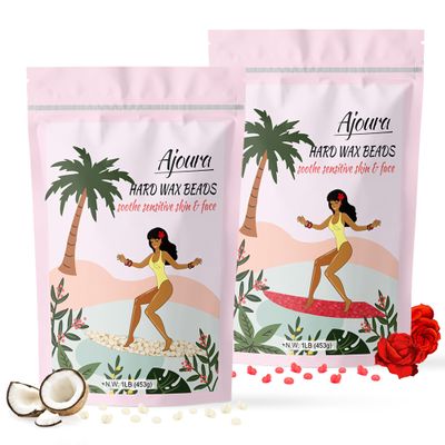 1 lb cream wax beads & 1 lb rose hard wax