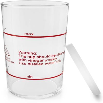 Elitzia Professional Glass Facial Steamer Jar with Leak-Proof Seal Ring Replacement Part Steamer Accessory ETBL0 (Height 17cm)