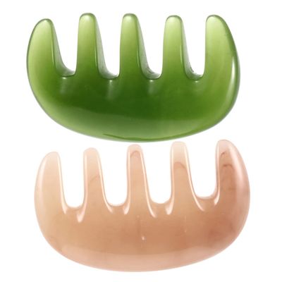 2PCS Scalp Massage Comb Facial Massager Scalp Massager Gua Spa Head Scratcher Anti Brush Head Massager Comb Wide Tooth Comb for Scalp Anti-Static Comb