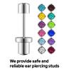 Ear Piercing Kit, Disposable Ear Piercing Gun Kit, 316L Surgical Stainless Steel 3mm Cubic Zirconia Stud, At Home Self Ear Piercer Kit with Birthstone Earrings Stud (Dark purple) view 4