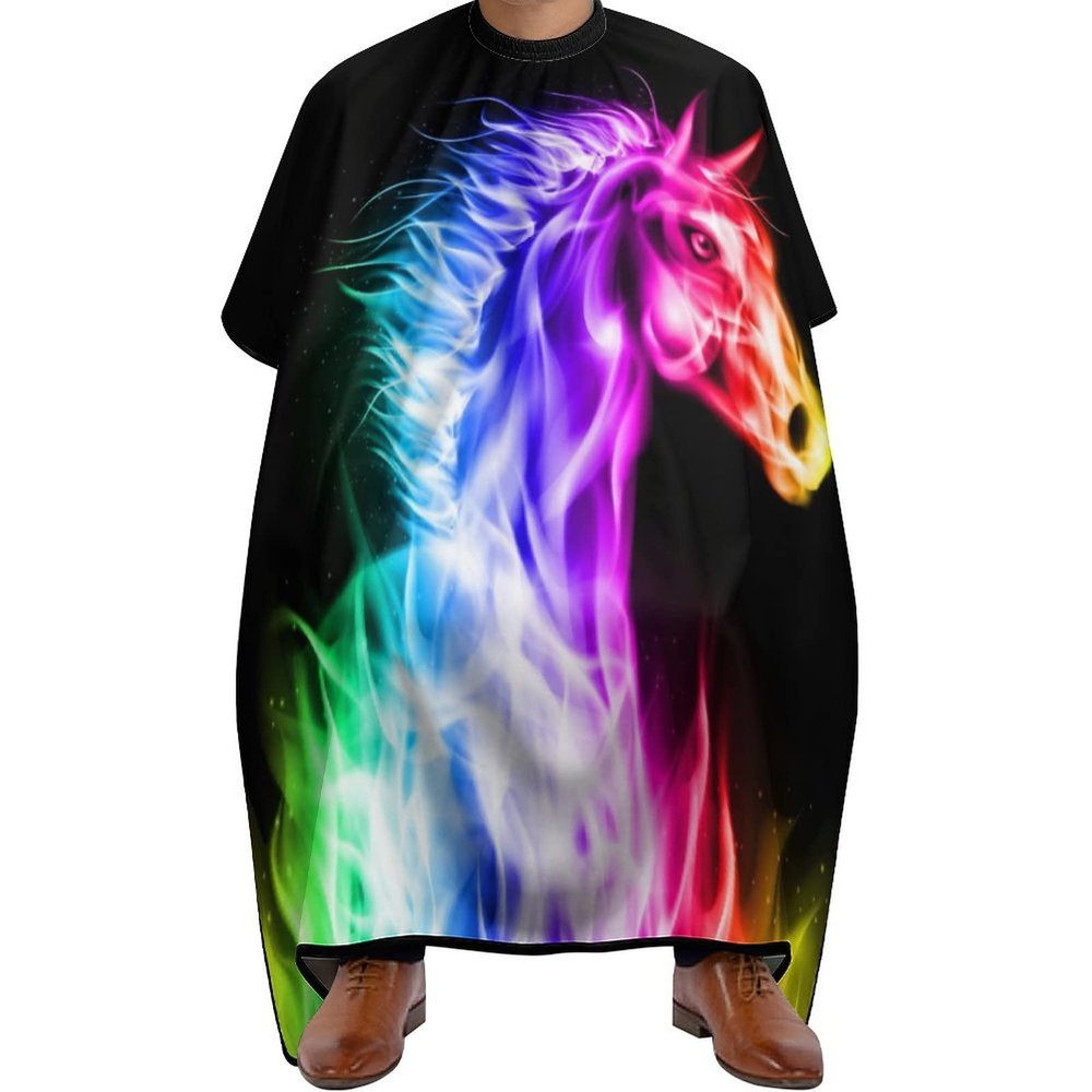 Colorful Fire Horse Barber Cape Professional Hair Cutting Apron Hairdresser Cape Barber Accessories for Men Women