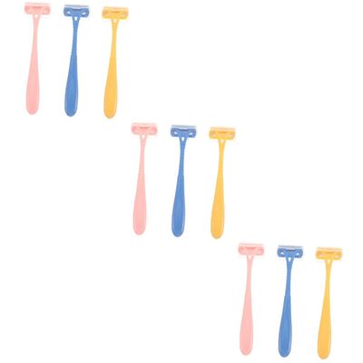 Beavorty 9pcs Manual Body Shavers for Women Lightweight Hair Trimmer Armpit Leg Razor Safe Gentle Shaving Tool for Daily Use Minimal Skin Irritation Colors Included
