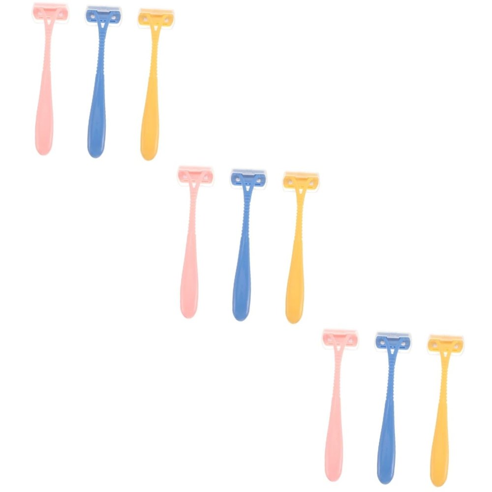 Beavorty 9pcs Manual Body Shavers for Women Lightweight Hair Trimmer Armpit Leg Razor Safe Gentle Shaving Tool for Daily Use Minimal Skin Irritation Colors Included