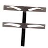 Beavorty 3pcs Three-point Eyebrow Stencil Ruler Kit Easy Eyebrow Makeup Tool Portable for Home Travel view 3