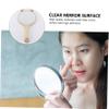 FOMIYES Cute Cat Ear Handheld Makeup Mirror Wooden Cosmetic Mirror for Girls Women Travel-Friendly Design for Vanity Role-Playing view 2