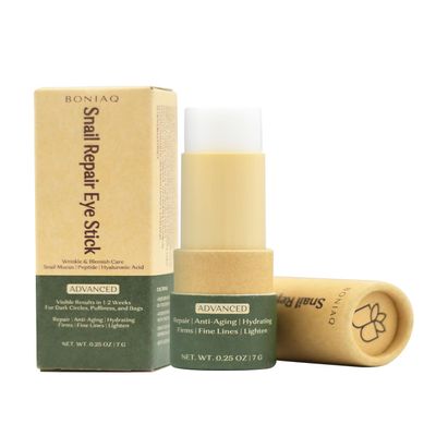 Boniaq Advanced Snail Repair Eye Stick, Brightening & Tightening Eye Cream for Fine Lines & Dark Circles, Snail Mucin Eye Stick for Sensitive and All Skin Type, 0.25OZ