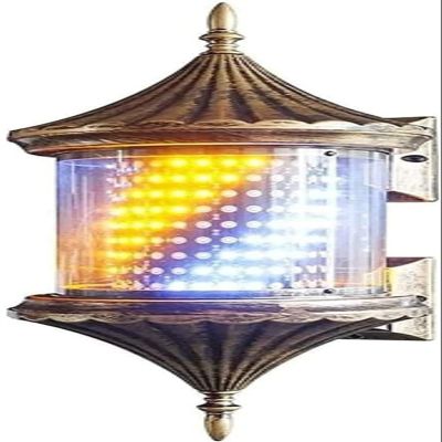 KouRY Barber Pole Light Barber Pole LED Waterproof and Sun-Proof Wall-Mounted Hair Salon Light, Durable and Energy Efficient in Roman Style. (Color : #1)