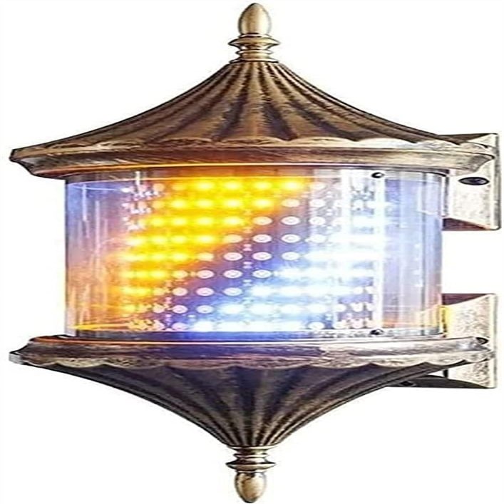 KouRY Barber Pole Light Barber Pole LED Waterproof and Sun-Proof Wall-Mounted Hair Salon Light, Durable and Energy Efficient in Roman Style. (Color : #1)