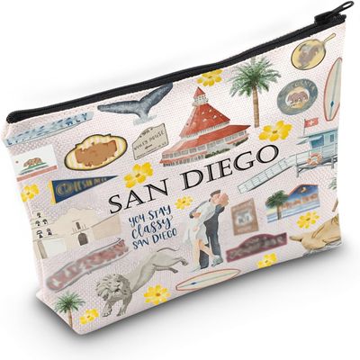 San Diego Cosmetic Makeup Bag Sa n Dieg o Travel Gift S an Die go Vacation Gi ft for Her Moving to San D iego Gi ft (San Diego)