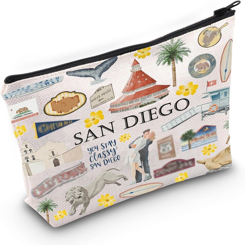 San Diego Cosmetic Makeup Bag Sa n Dieg o Travel Gift S an Die go Vacation Gi ft for Her Moving to San D iego Gi ft (San Diego)
