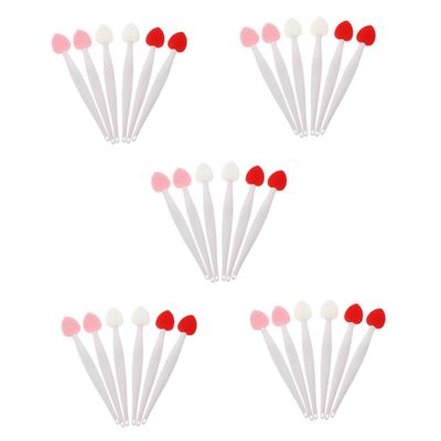 Beavorty 30pcs Facial Brush Skin Cleansing Double-sided Silicone Nose Lip Scrub Exfoliator