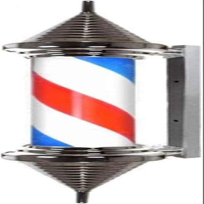 KouRY Barber Pole Light Barber Pole LED Waterproof and Sun-Proof Wall-Mounted Hair Salon Light, Durable and Energy Efficient in Roman Style.
