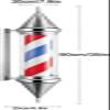 KouRY Barber Pole Light Barber Pole LED Waterproof and Sun-Proof Wall-Mounted Hair Salon Light, Durable and Energy Efficient in Roman Style. view 2
