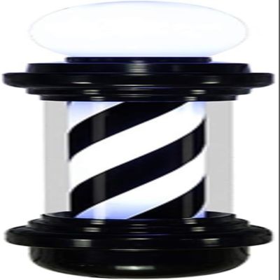 Barber Pole Light Barber Pole LED Rotating Illuminating White Black Light Stripes Waterproof Light Wall Mount Lamp