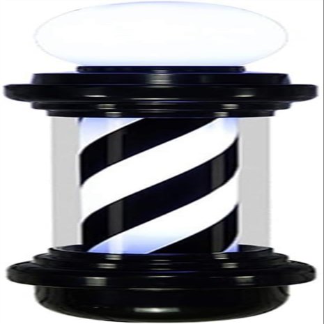 Barber Pole Light Barber Pole LED Rotating Illuminating White Black Light Stripes Waterproof Light Wall Mount Lamp