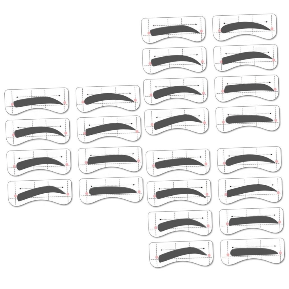 Beavorty 96pairs Eyebrow Stencils Kit Styles Diy Eyebrow Stickers for Shaped Brows Easy to Use Templates for Beginners and Makeup Enthusiasts Effortlessly