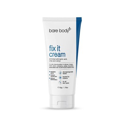Beuniq Fix It Cream | All-in-one Solution for Dark Patches on Knees, Elbows, Neck, Underarms, Back, Ankles, Knuckles| Gentle Exfoliant| 50 gm