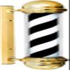 Barber Pole Light Barber Pole LED Red White Blue Rotating Light LED Stripes Pole Light Hair Salon Sign Wall Mount Rotating Light (Color : Black White) view 1