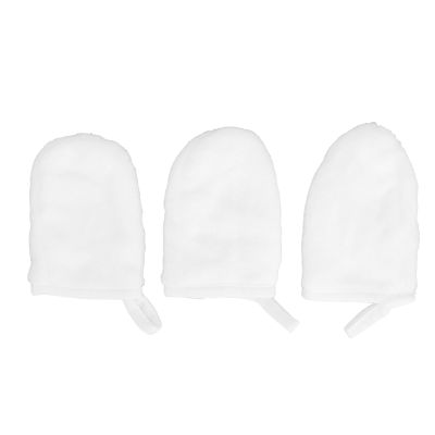 Dioche 3pcs Microfiber Face Cleansing Gloves, Towel Cloth Spa Mitts for Women, Reusable Face Mitten, Makeup Remover Mitt Gloves, Soft Washing Tool, Wholesale Business