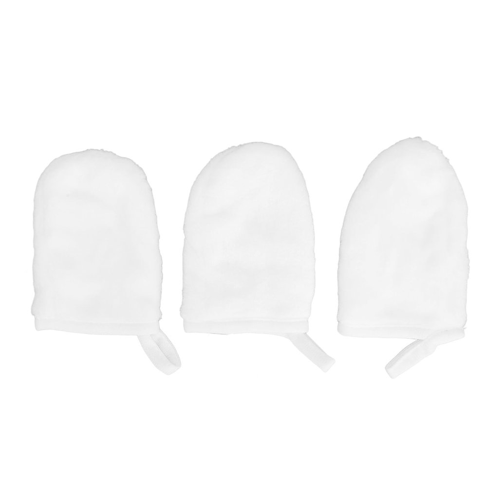 Dioche 3pcs Microfiber Face Cleansing Gloves, Towel Cloth Spa Mitts for Women, Reusable Face Mitten, Makeup Remover Mitt Gloves, Soft Washing Tool, Wholesale Business