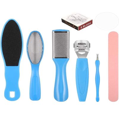 SHISHI 10 in 1 Pedicure Tools, Stainless Steel Pedicure Kit for Foot Care,Callus and Dead Skin Remover Foot Rasp Peel, Foot Files Set Scraper Women & Men,Salon and Home Use