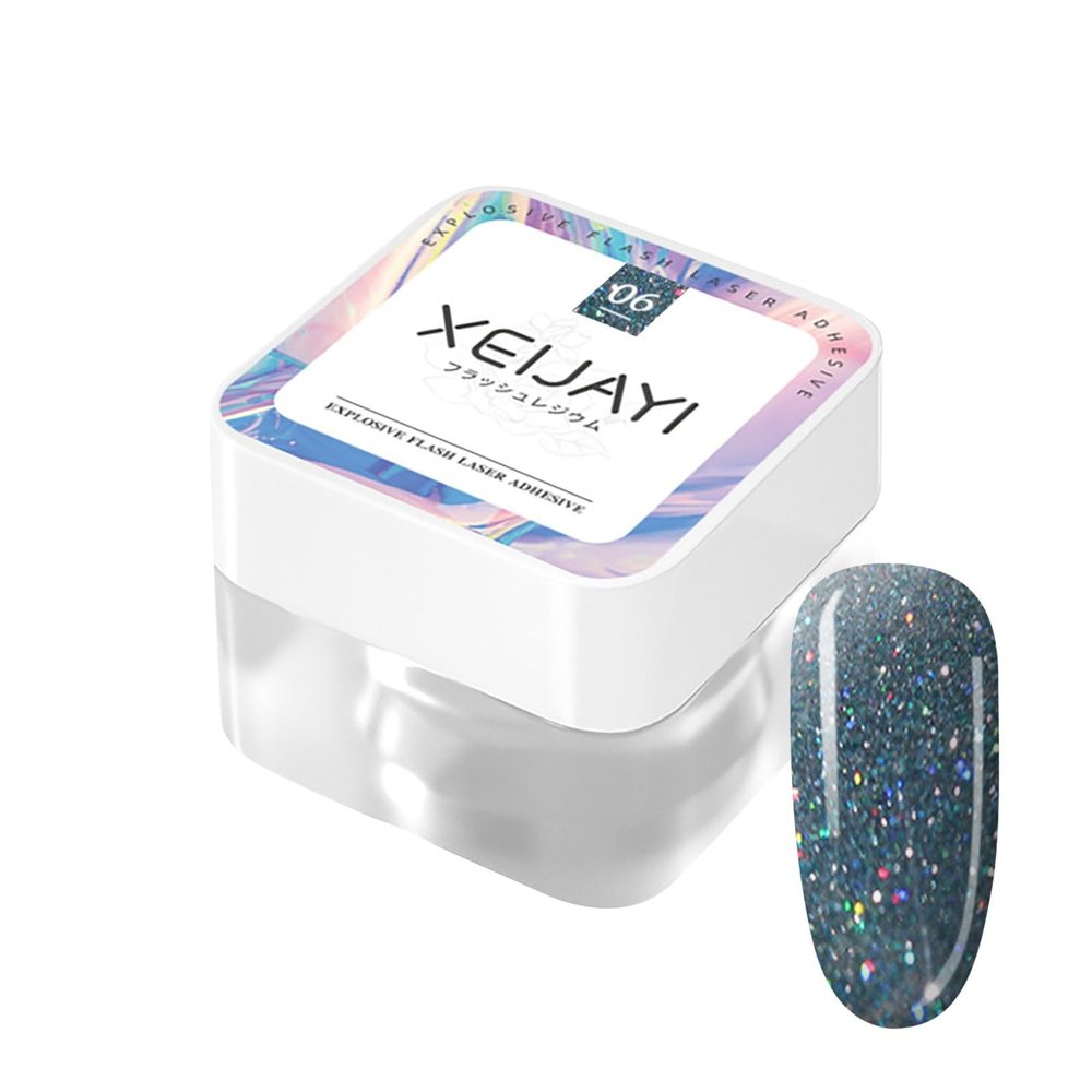 Diamond Diamond Glue Seven Color Reflective Super Flash Glue Nail Salon 8ML Jelly Polish