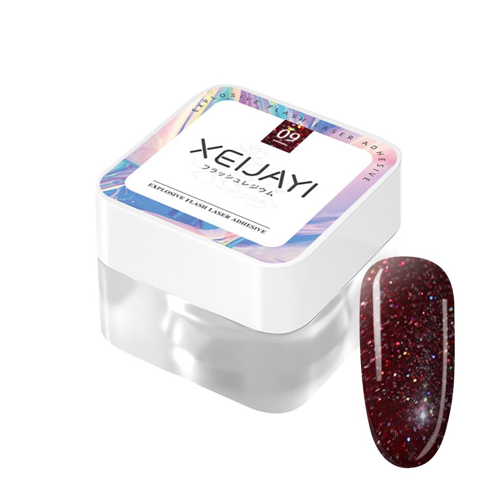 Diamond Diamond Glue Seven Color Reflective Super Flash Glue Nail Salon 8ML Jelly Polish