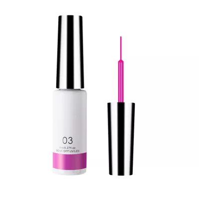 8ml Nail Enhancement 12 Color Drawing Glue Nail Solid Color Drawing Glue Single Bottle Polyester Glitter