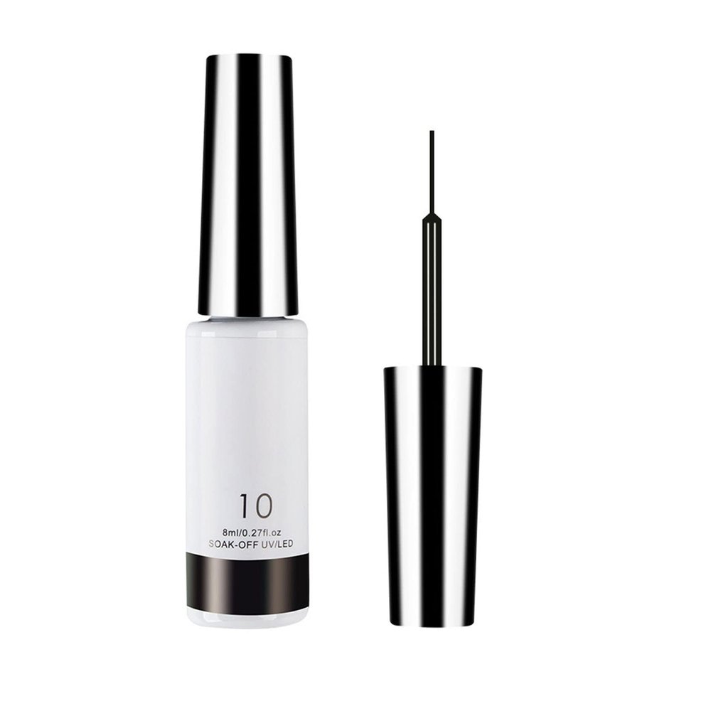 8ml Nail Enhancement 12 Color Drawing Glue Nail Solid Color Drawing Glue Single Bottle Polyester Glitter