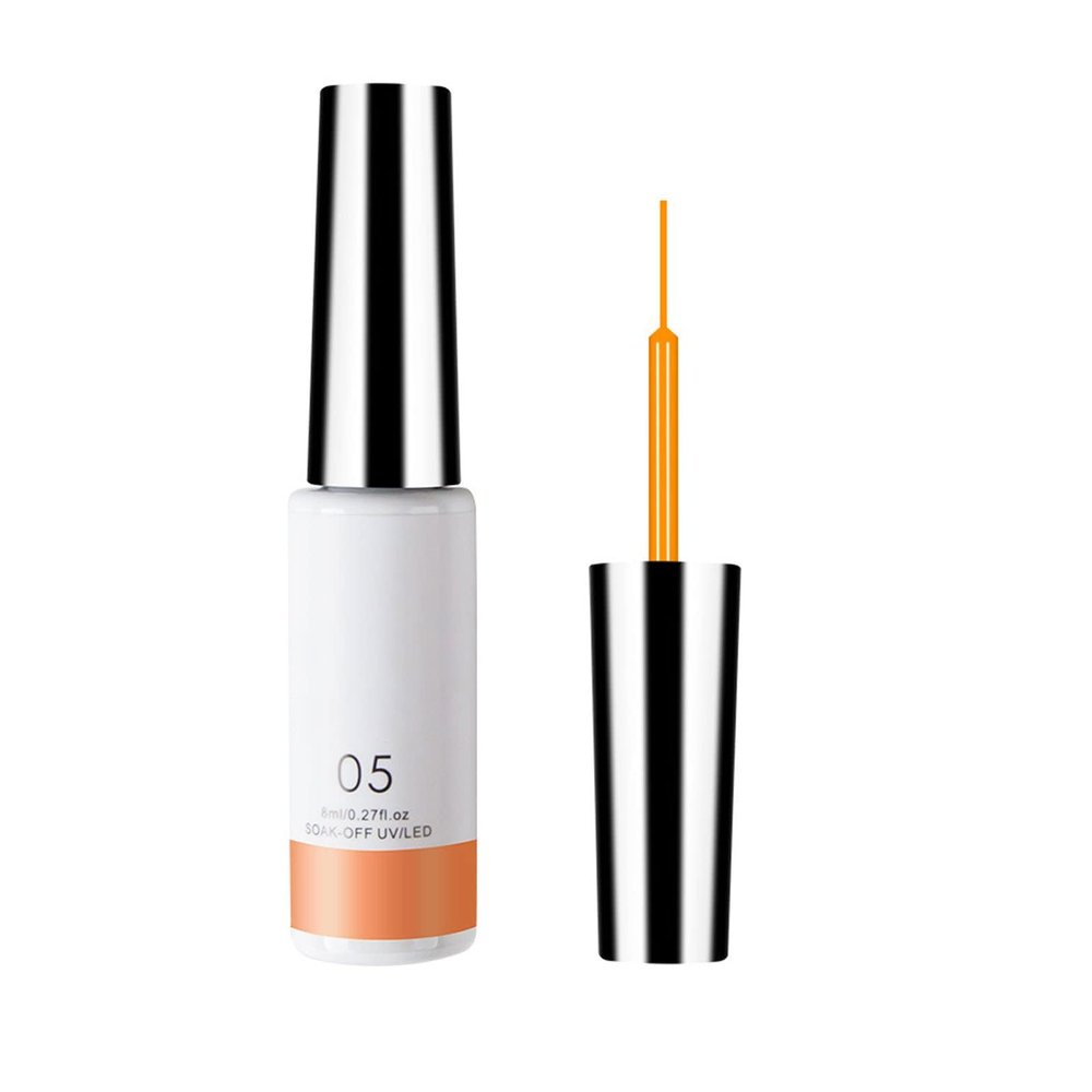 8ml Nail Enhancement 12 Color Drawing Glue Nail Solid Color Drawing Glue Single Bottle Polyester Glitter