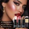 LSxia 3Pcs Cream Contour Kit - Cream Blush, Highlighter, Contour Bronzer for Cheeks, Waterproof Long Lasting Blendable, Contour Stick Trio for Face Makeup (#02, 05, 06) view 2
