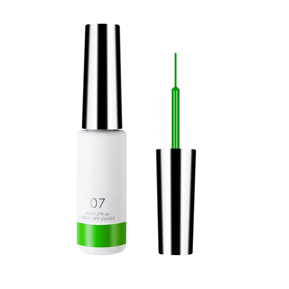 8ml Nail Enhancement 12 Color Drawing Glue Nail Solid Color Drawing Glue Single Bottle Polyester Glitter