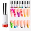 8ml Nail Enhancement 12 Color Drawing Glue Nail Solid Color Drawing Glue Single Bottle Polyester Glitter view 4