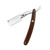 FOMIYES 3pcs Safe Manual Razor for Men Barber Shop Quality Wooden Handle for Beard Hair view 2