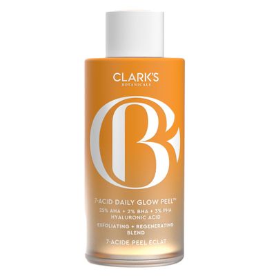Clarks Botanicals 7-Acid Daily Glow Peel: AHA BHA Chemical Peel for Face, Purify Pores, Regenerate & Brighten Skin, All Skin Types, 4.2 Oz (Pack of 1)
