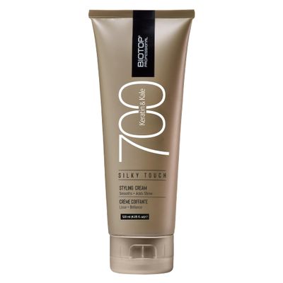 Biotop Professional 700 Keratin and Kale Silky Touch - Hair Styling Cream for Extra Shine & Polish - Flyaway Tamer - Frizz Control For All Hair Types - 4.05 Fl Oz