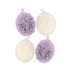 Balacoo 4 Pcs Body Sponge Brushes, Shower Loofah with Elastic Hand Strap, Mesh Brush Shower Glove with Flower Bath Ball for Men and Women view 1