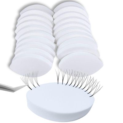 20 PCS Lash Sponges for Practice, Eye Shaped Practice Sponge, Lash Map Sponge, Eyelash Extension Beginners Supplies Kit, Cosmetic Makeup Sponge, Disposable, Eyelash tools(LEES A.M.)