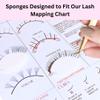20 PCS Lash Sponges for Practice, Eye Shaped Practice Sponge, Lash Map Sponge, Eyelash Extension Beginners Supplies Kit, Cosmetic Makeup Sponge, Disposable, Eyelash tools(LEES A.M.) view 3