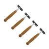 balacoo 4pcs Bamboo Handle Beard Razors Men Shaving Blades for Handle Double-blade Shavers view 1