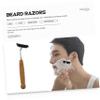 Mipcase 4pcs Male Bamboo Handle Beard Razors Double-edged Safety Shavers for Men view 2